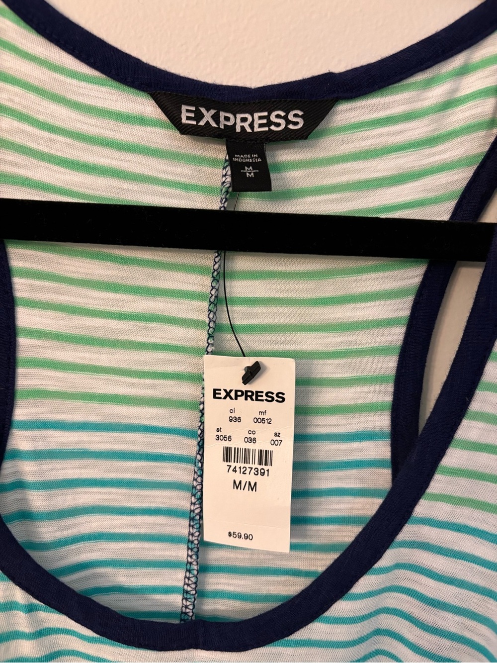 Express Striped Racerback Maxi Dress - Picture 2 of 8